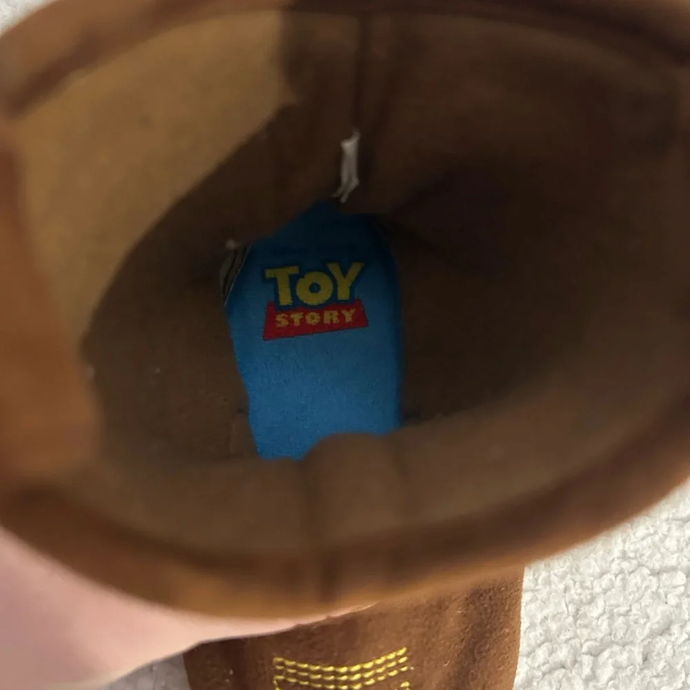 Disney Toy Story Woody Boot Toddler Sz 7-8 Pull On Slippers Cowboy